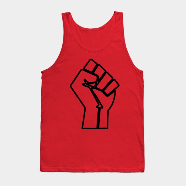 Raised Fist Outline Black Lives Matter Tank Top by sweetsixty